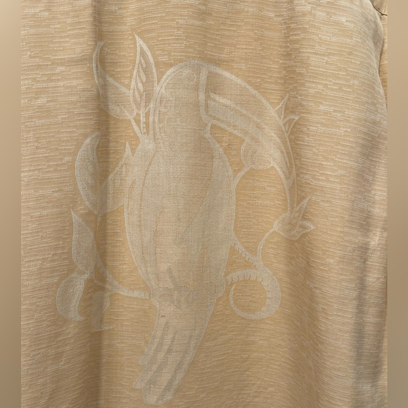 Montego Mon 100% silk Hawaiian shirt with a Parrot weave. Tangerine size Large - Picture 7 of 16